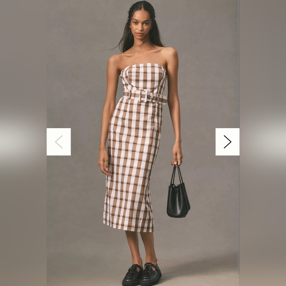 Anthropologie Dresses & Skirts - Maeve Anthropologie Plaid Dress XL NEW Midi Length Preppy Bohemian